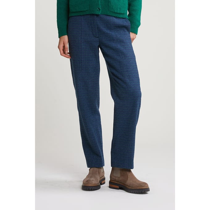 River Woods Blue/green Checked Pants Taglia: 34 | Pantaloni Outlet | Donna | Blu