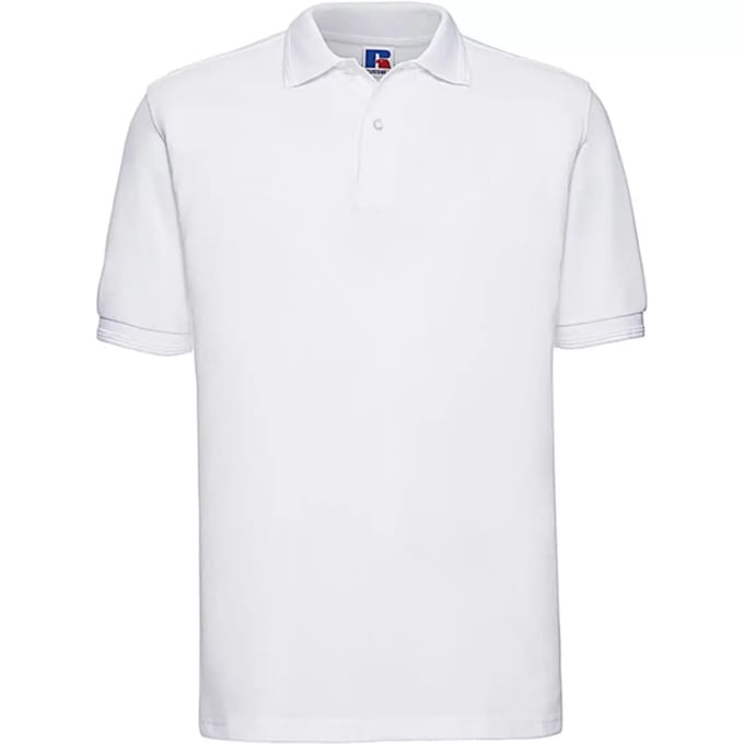 Men's Hardwearing Polycotton Poloshirt 'Russell' Black - XXL