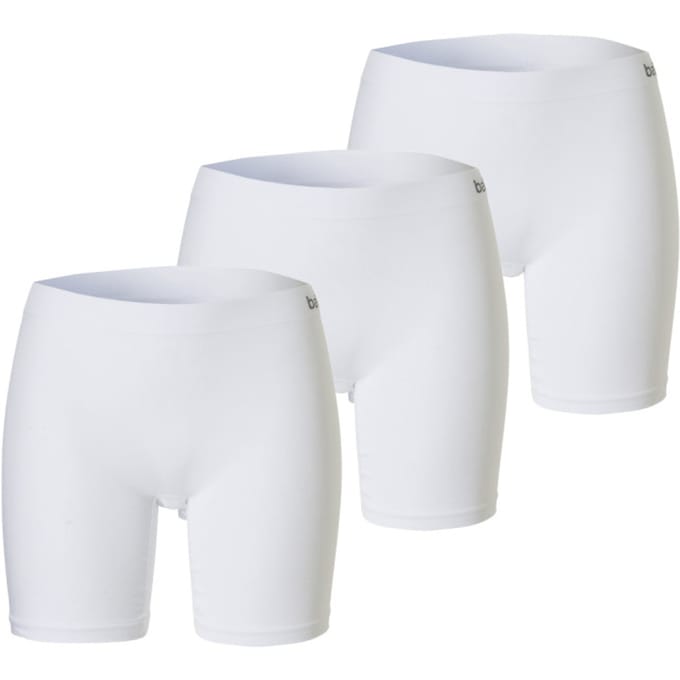 Apollo Seamless Dames Short Bamboe Onderboek Met Pijpjes Naadloos Wit 3-Pack - Maat S