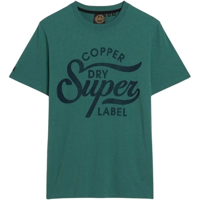 Copper Label Script Tee Drius Green Slub (M1011905A - 2AN)