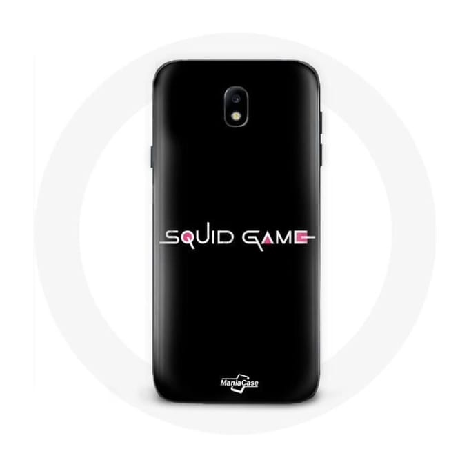 Case voor Samsung Galaxy J5 2017 Squid Game-logo Zwarte achtergrond