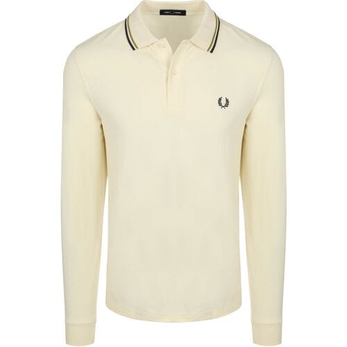 Polo Shirt Lange Mouw Fred Perry Longsleeve Polo Ecru 46A