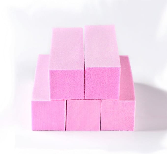 DW4Trading Nagel Buffer Blokken Vijl - Set van 5 Stuks - Roze