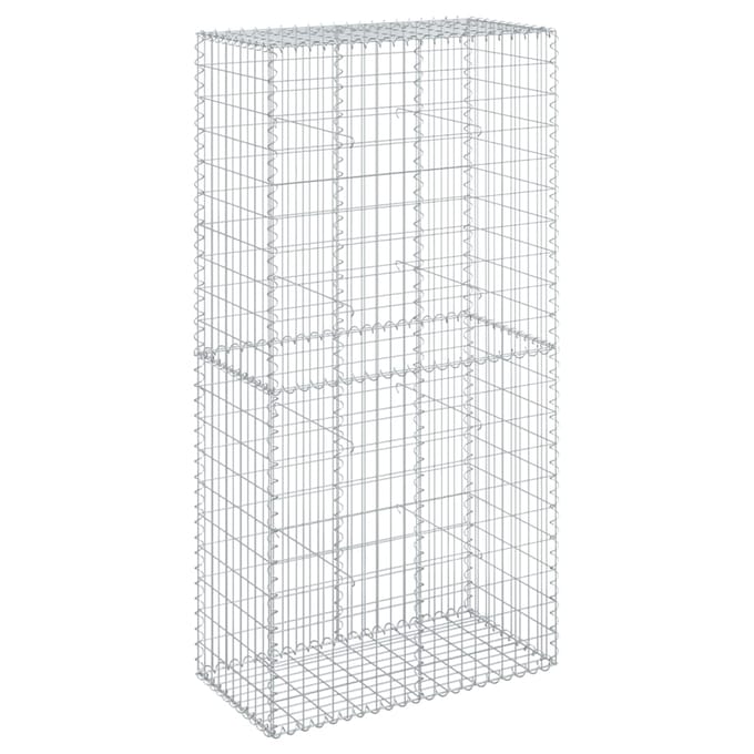 vidaXL - Schanskorf - 100x50x200 - cm - gegalvaniseerd - ijzer - zilverkleurig