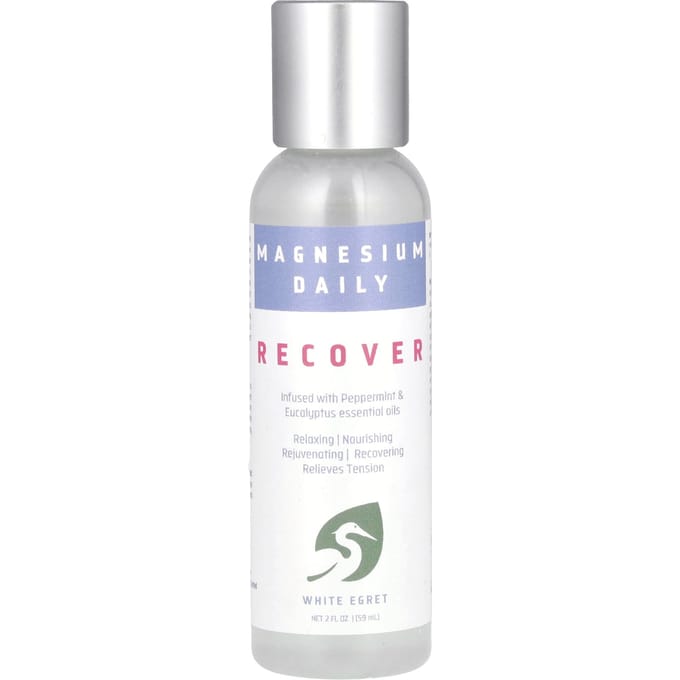 White Egret Personal Care, Récupération Quotidienne au Magnésium, 2 fl oz (59 ml)