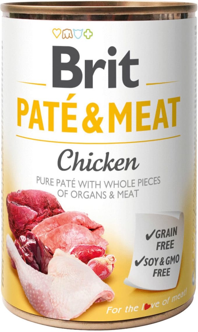 Brit Blik Paté & Meat 400 g - Hondenvoer - 6 x Kip