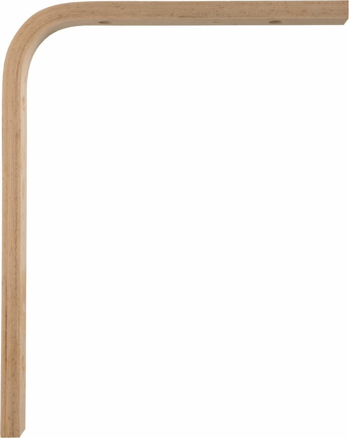 AMIG Plankdrager/planksteun van hout - lichtbruin - H200 x B150 mm - boekenplank steunen