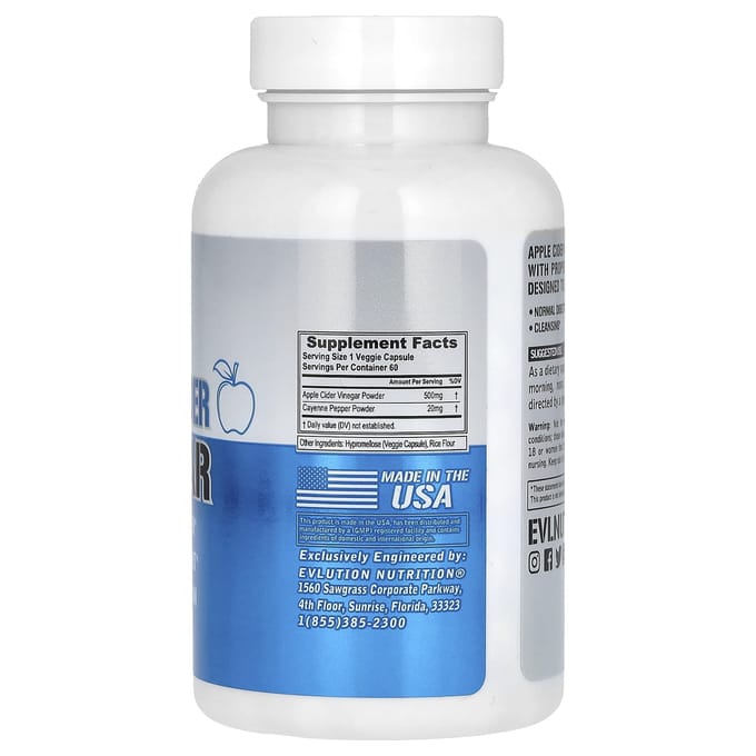 EVLution Nutrition, Detox Mode, Appelazijn, 60 Plantaardige Capsules