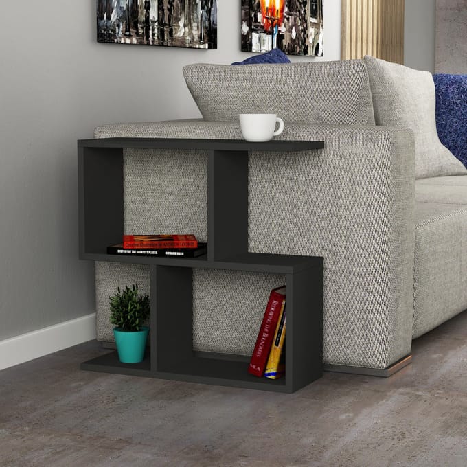 Asir - Zijtafel - Antraciet - 60 x 60 x 20