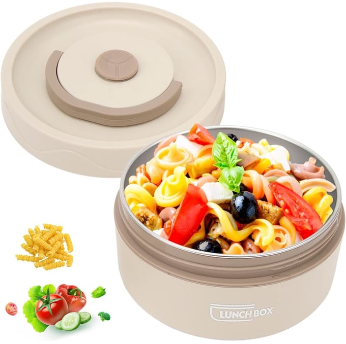 Dailygoods- Lunchcontainer Geïsoleerd 420 ml - Thermische Kookpot - Roestvrij Staal - Magnetronbestendig - Draagbaar - Stapelbaar - Thermosfles