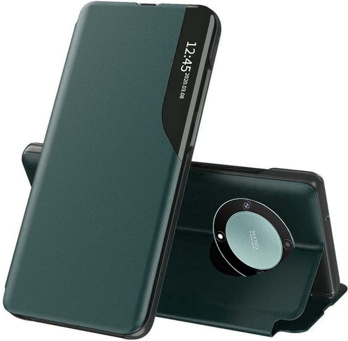 Hoesje geschikt voor HONOR Magic5 Lite - Techsuit eFold Book Case - Donkergroen