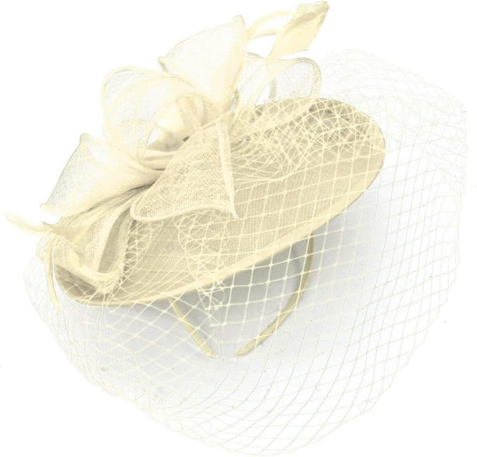 Elegante Fascinator Hoed met Vogelkooi Sluier voor Bruiloft en Feest