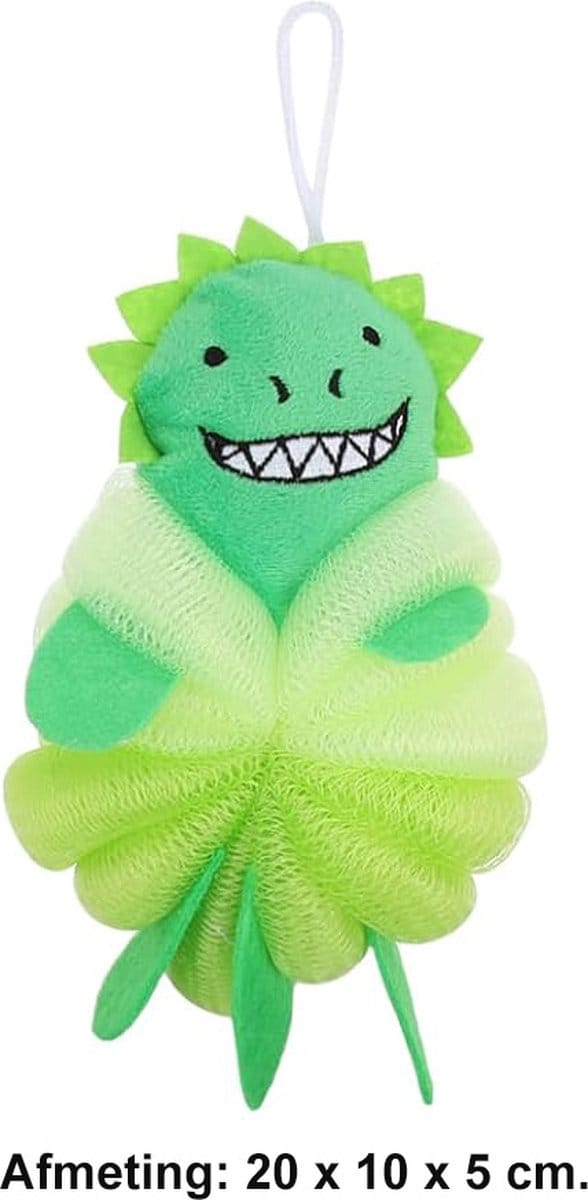 NTB Bad- en douche Puff Spons- voor kinderen - Dinosaurus - Afmeting: 20 x 10 x 5 cm.