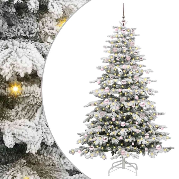 vidaXL Kunstmatige Inklapbare Kerstboom Wit 180 cm PE en PVC