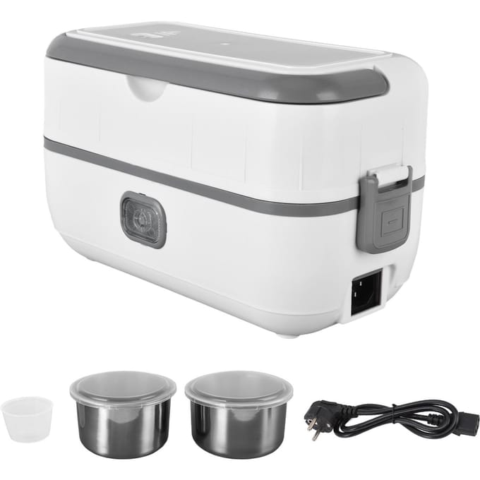Elektrische Lunchbox Isolatie Vierkant Zelfverwarmend Afneembare Container Waterdichte Interface L(for 6.5-9kg) gray