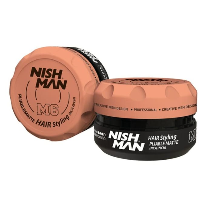 Nishman Inca Ichi M6 Matte Haarwax - Flexibele Hold - voor Mannen