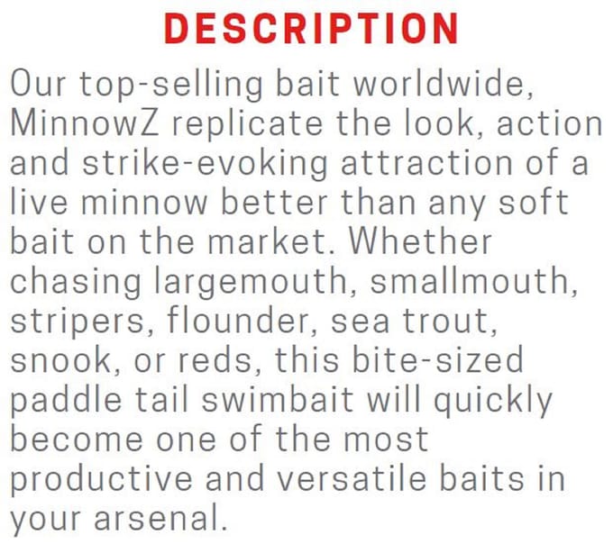 Zman Soft Lure MinnowZ 3 Inch 6/Pack Beer Run (4707) white