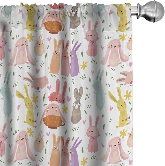 ABAKUHAUS Haas gordijnen – 2x75x175 cm – multicolor – roedezak