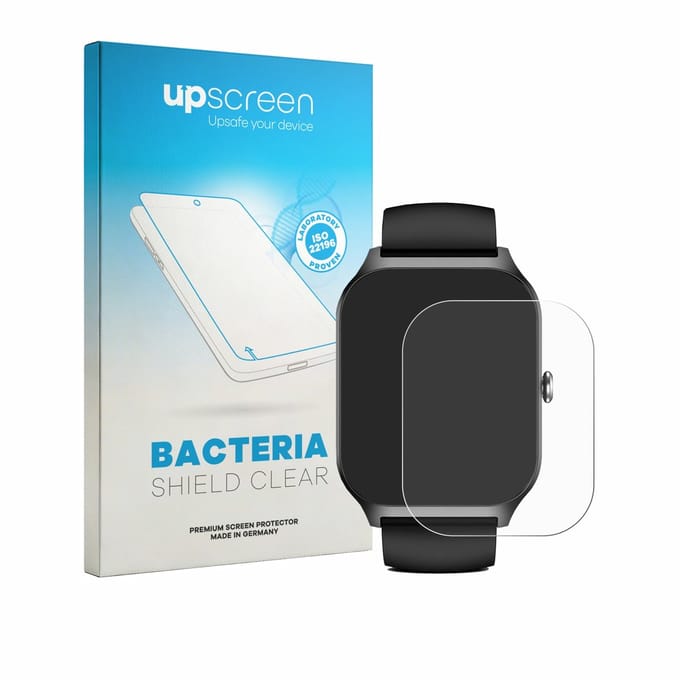 upscreen - Screenprotector voor Kriutefy Smartwatch 1.83" - Folie Beschermfolie transparant antibacterieel