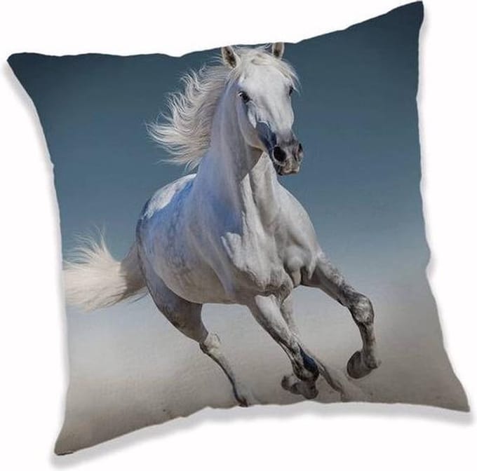 Animal Pictures Kussen White Horse - 40 x 40 cm - Polyester