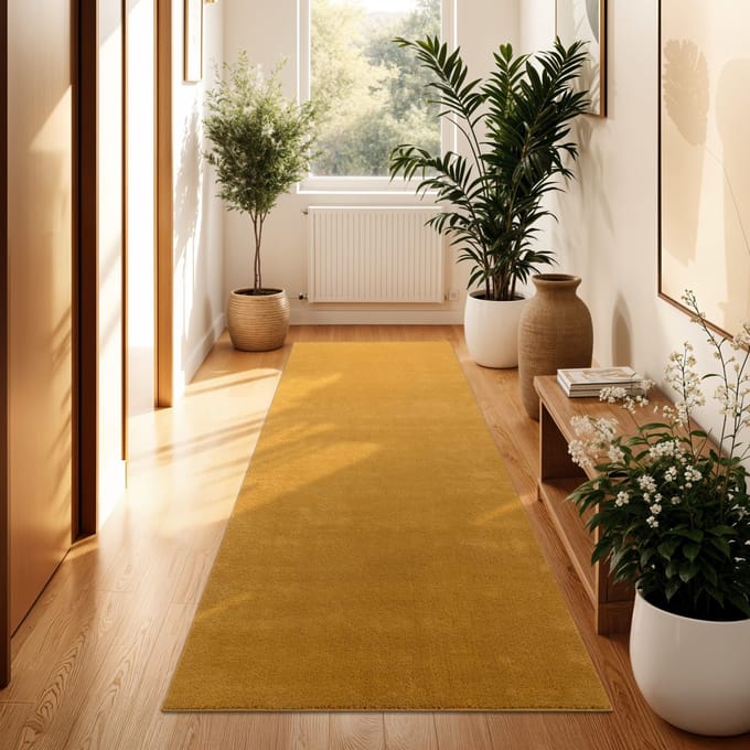 Tapijt Calissa geel 80x300 cm