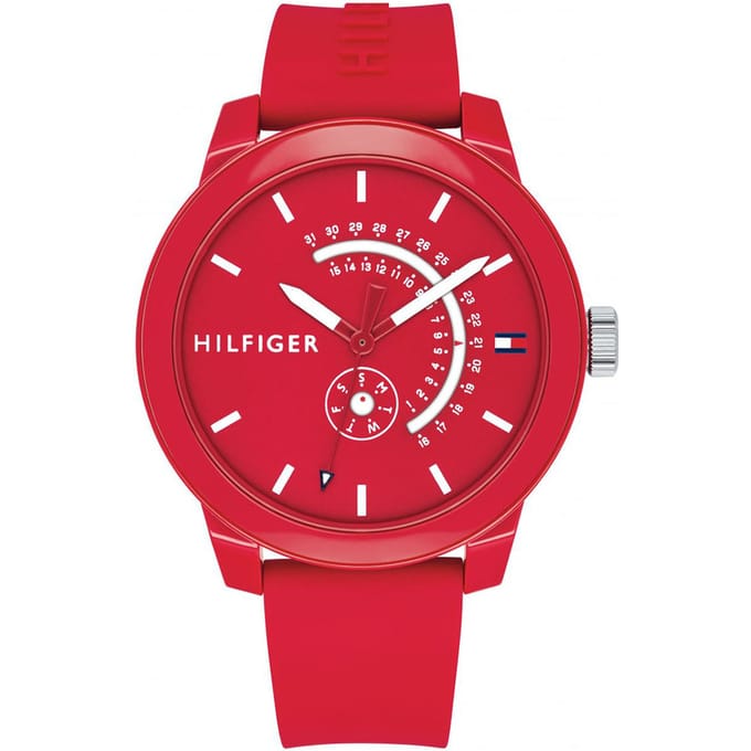 Tommy Hilfiger Denim Heren Horloge Rood 1791480