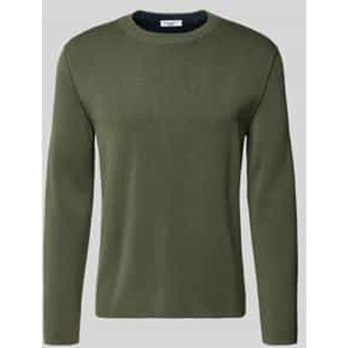 Regular fit gebreide pullover van katoenmix