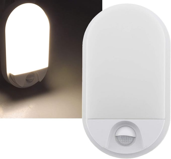 LED Buitenlamp met Bewegingsmelder 10W 980 Lumen IP54 Warmwit