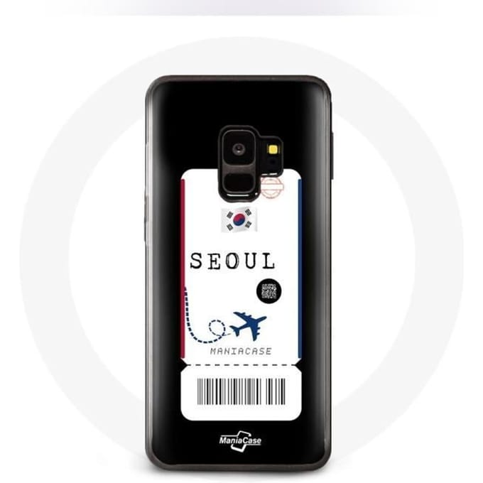Case voor Samsung Galaxy S9 Vliegticket Seoul Zuid-Korea