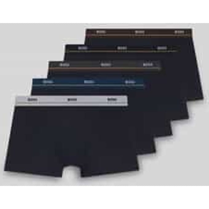 HUGO BOSS Essential trunks (5-pack) - heren boxers kort - donkerblauw met gekleurde tailleband