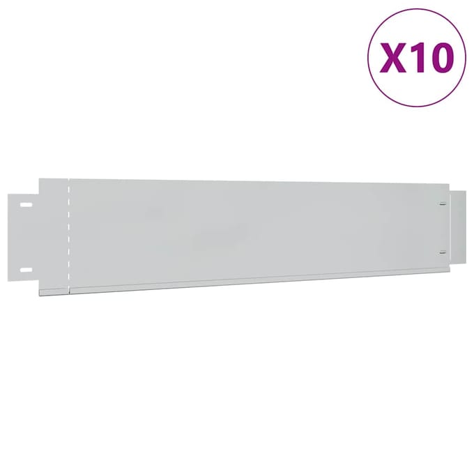 vidaXL - Grasboorden - 10 - st - 100x20 - cm - gegalvaniseerd - staal