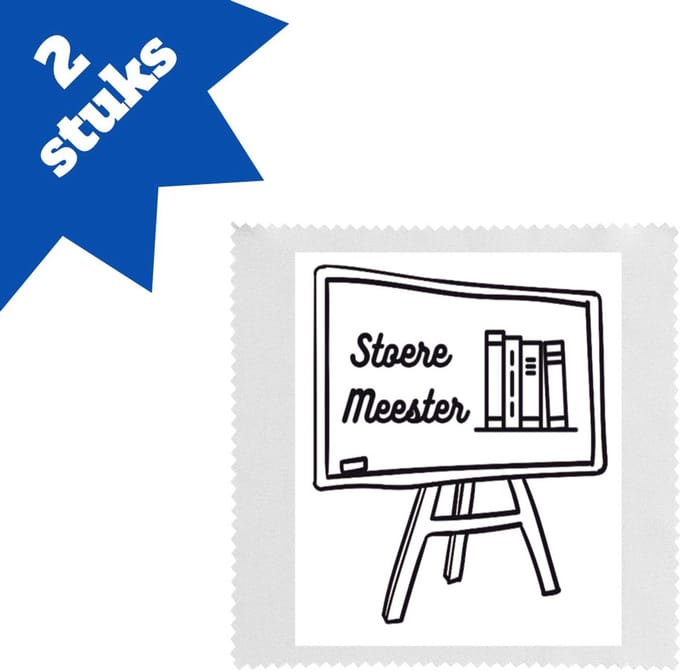 Akyol - meester u bent de beste brillendoekjes - Meester - meester - leraar - 17,8 bij 17,8 cm - 2 stuks