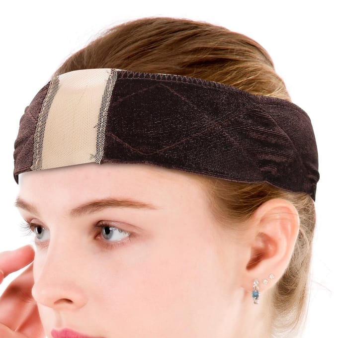 3 stuks Pruik Grip Band Verstelbare Fixatie Scheiding Kant Hoofdband Elastische Velours Pruikbanden gray