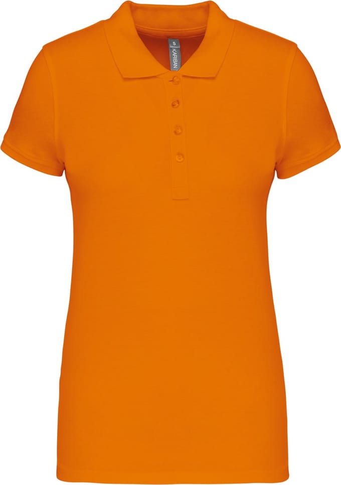 Kariban Piqué-damespolo korte mouwen K255 - orange - M