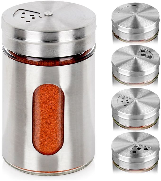 Kruidencontainer met zeefje, glas, 100 ml