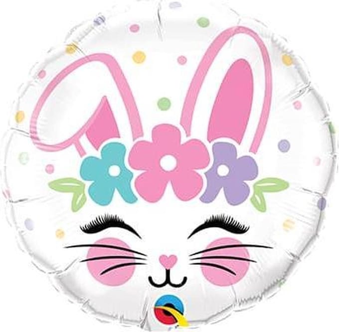 Bunny Face Folie Rond 18in/45cm