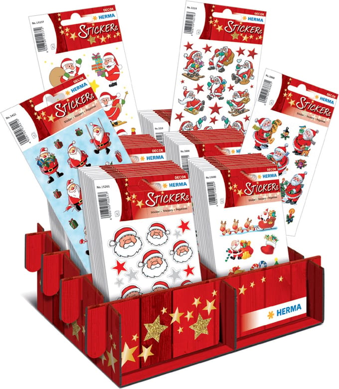 HERMA 15236 Display Stickers Décor Kerst Kerstman en vrienden x 60 verp.