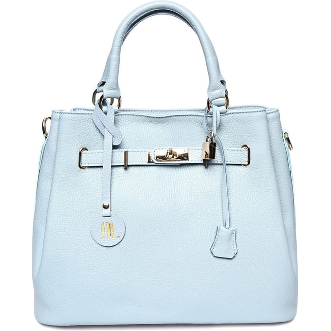 Anna Luchini Turquoise Rundleer Tas