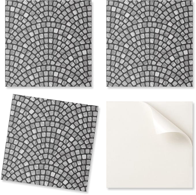 Set vinyltegels met mozaïekprint, 9x30x30 cm