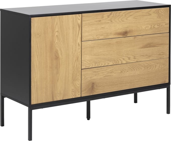Dressoir Bronx MDF Zwart 120cm - Giga Living