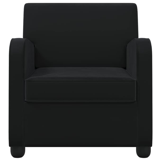 vidaXL - Fauteuil - Zwart - fluweel