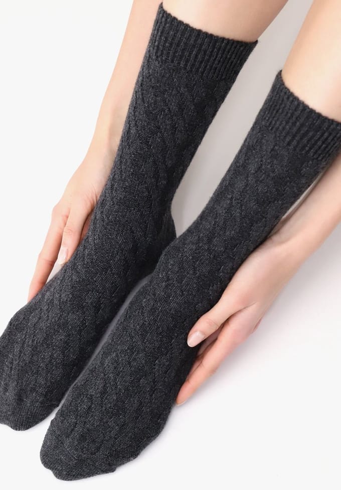 Oroblu Gwen Sok - Kleur Black Melange - Maat 35-38