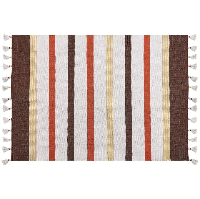 HISARLI - Vloerkleed - Lichtbeige - 160 x 230 cm - Katoen