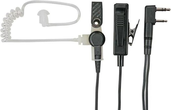 KENWOOD KHS-8BL 2-ADERIGE HANDPALMMICROFOON MET OORTELEFOON