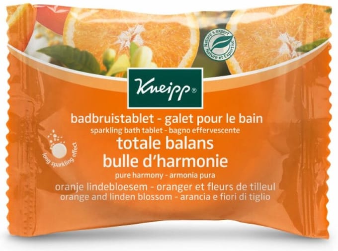 12x Kneipp Badbruistablet Oranje Lindebloesem 80 gr