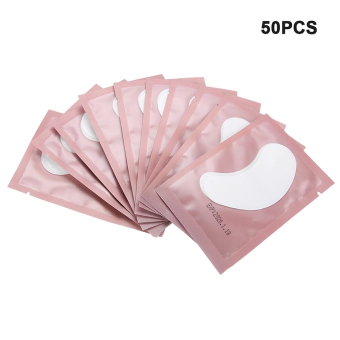 50 Stuks Oogpad Wimper Gel Patch Pluisvrij Wimperextensions Oogpads white