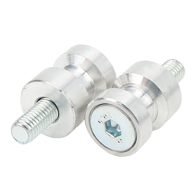 Motorfiets Paddockstand Bobbins Marinekwaliteit Aluminium Universele Vervanging voor Suzuki Zilver white