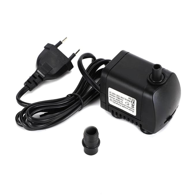 Dompelpomp Hydroponics Hoge Temperatuurbestendigheid Magnetisch Stil voor Fontein Vistentank 7W black