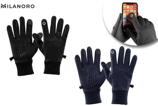 Milanoro - Water- en winddichte handschoenen - Zwart - L
