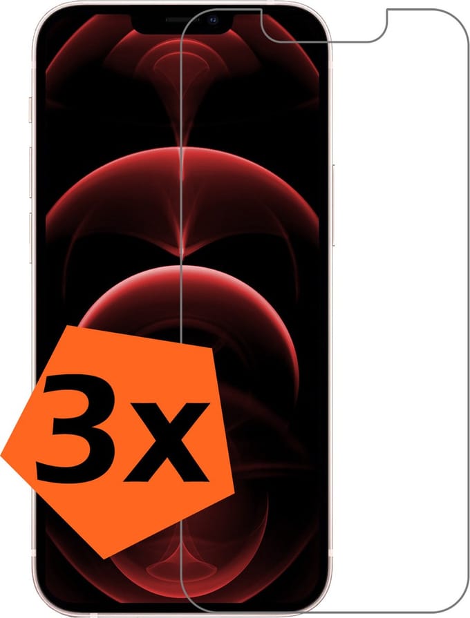 Screenprotector - 3 Stuks - Geschikt voor Apple iPhone 14 Plus - Extra Sterk - Gehard Glas - Beschermglas - Tempered Glass - Screen Protector